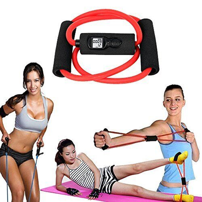 Figure 8 Yoga Resistance Band Tubing Body Workout Muscle Exercise Bowtie Pilate