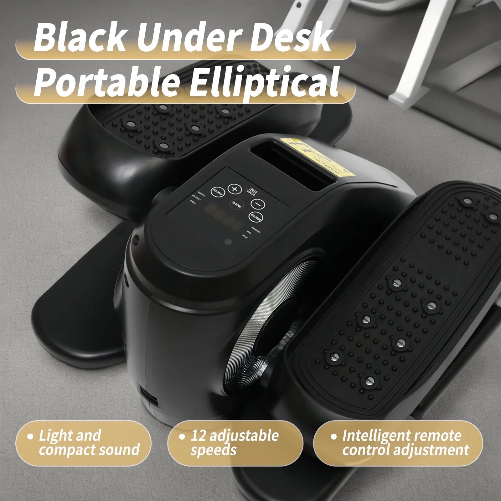 under Desk Elliptical, Electric Seated Foot & Leg Pedal Exerciser While Sitting for Seniors