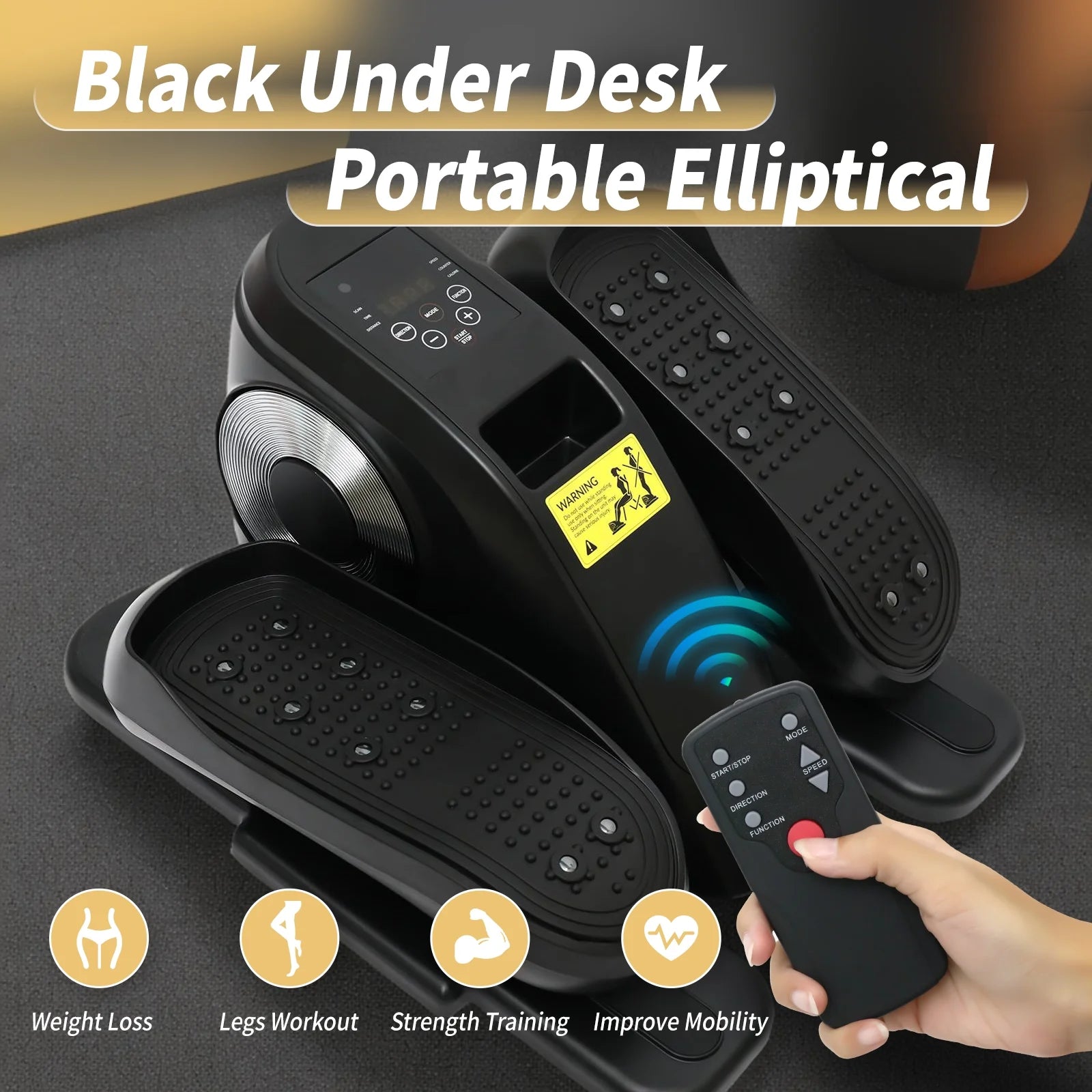 under Desk Elliptical, Electric Seated Foot & Leg Pedal Exerciser While Sitting for Seniors