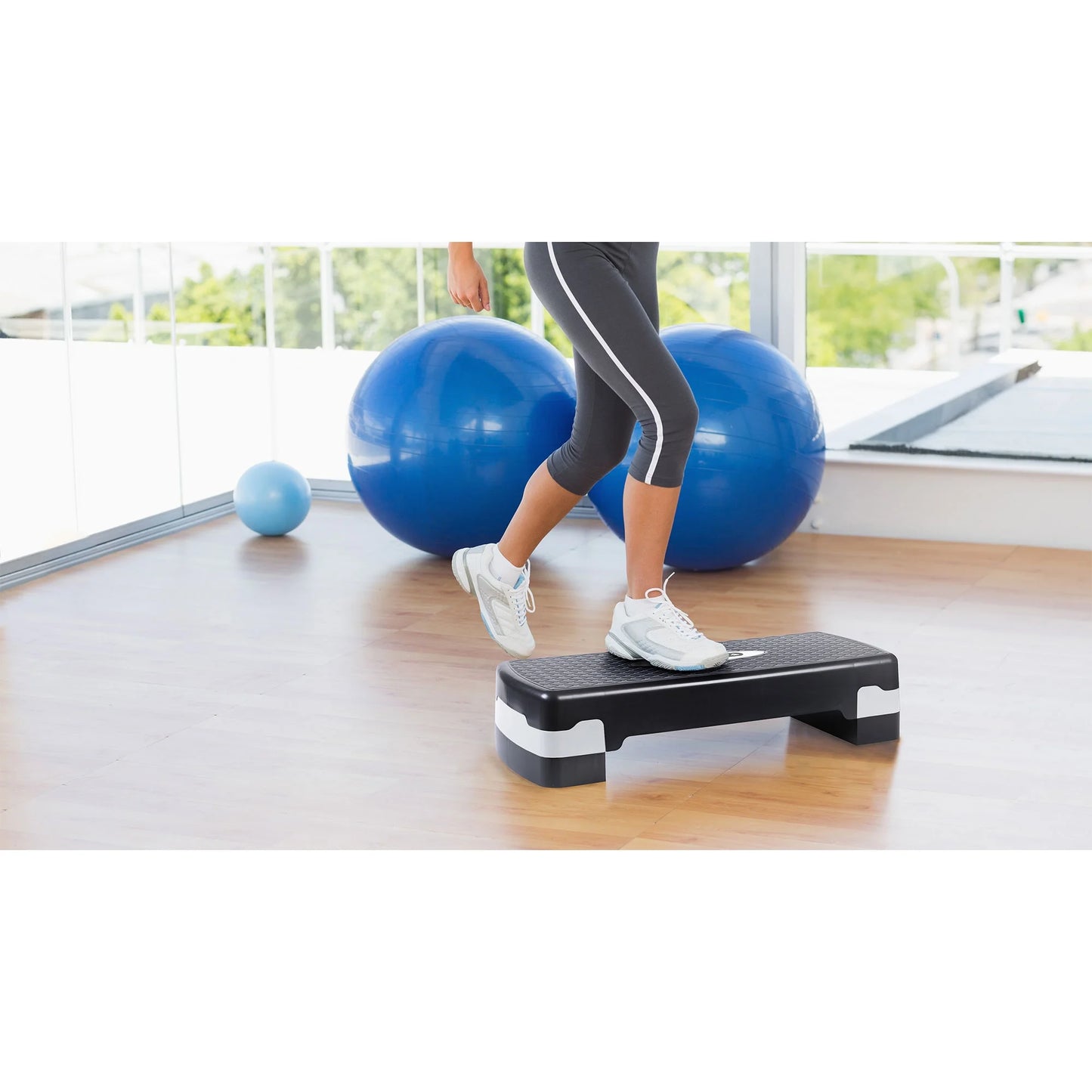 Multifunctional Fitness Aerobic Deck W/Storage Compartment,Silver