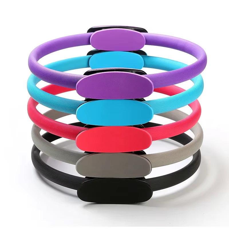 38Cm Yoga Fitness Pilates Ring Women Girls Circle Magic Dual Exercise Home Gym Workout Sports Lose Weight Body Resistance 6Color