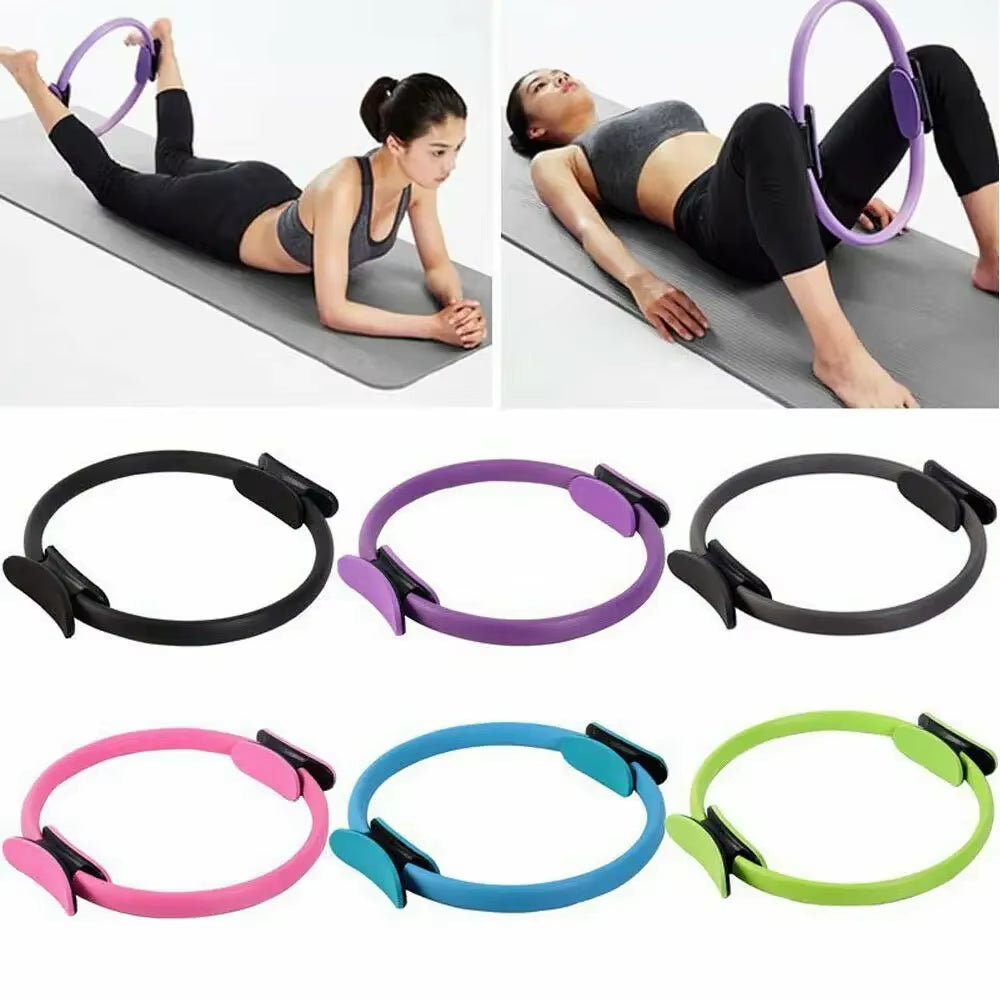 38Cm Yoga Fitness Pilates Ring Women Girls Circle Magic Dual Exercise Home Gym Workout Sports Lose Weight Body Resistance 6Color