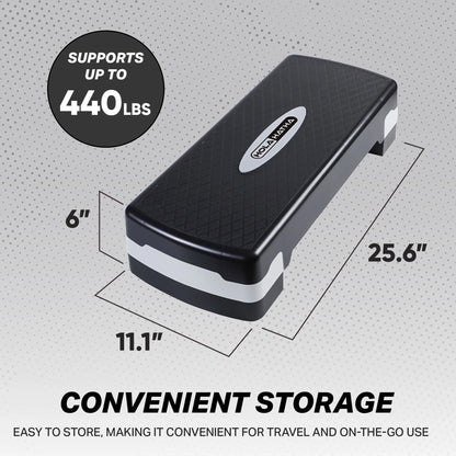 Multifunctional Fitness Aerobic Deck W/Storage Compartment,Silver